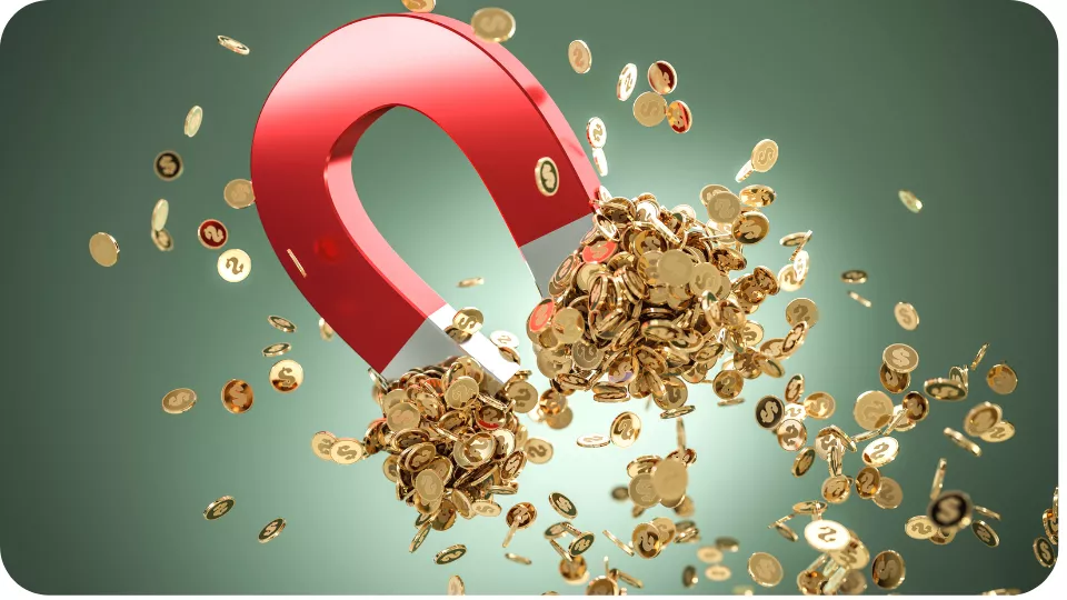 Magnet zieht Geld an